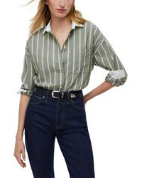 Madewell - The Oversize Stripe Straight Hem Signature Poplin Shirt - Lyst