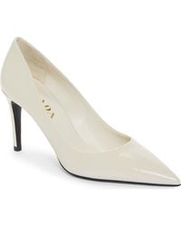 Prada - Saffiano Leather Pump - Lyst