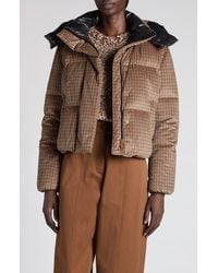Moncler - Quierzy Houndstooth Print Down Jacket - Lyst