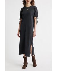 Treasure & Bond - Drawstring Sleeve Knit Dress - Lyst