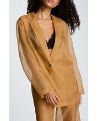 Kenneth Cole - One-Button Sheer Jacket - Lyst