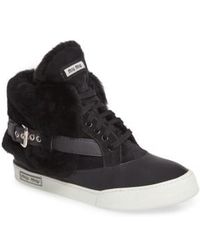 miu miu shearling sneakers