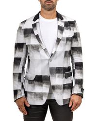 Maceoo - Unconstructed Marthyr022 Cotton Patchwork Blazer - Lyst