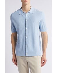 NN07 - Nolan 6577 Knit Short Sleeve Button-up Shirt - Lyst