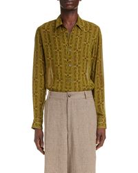 Dries Van Noten - Celdon Print Semisheer Button-up Shirt - Lyst