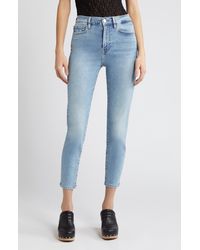 FRAME - Le High Ankle Crop Skinny Jeans - Lyst