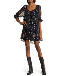 Free People - With Love Floral Embroidered Mesh Minidress - Lyst
