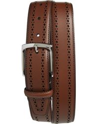 Allen Edmonds - Manistee Brogued Leather Belt - Lyst