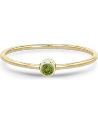 Zoe Chicco - 14K Bezel Birthstone Stacking Ring - Lyst