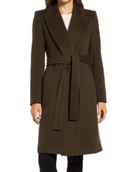 fleurette maxi wrap wool coat