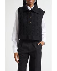 Lafayette 148 New York - Cable Knit Merino Wool & Cashmere Sweater Dickey - Lyst
