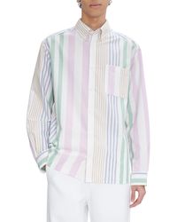 A.P.C. - A. P.c. Mateo Oversize Stripe Organic Cotton Button-down Shirt - Lyst