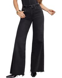 GOOD AMERICAN - Soft-Tech Good Waist Palazzo Wide Leg Jeans - Lyst
