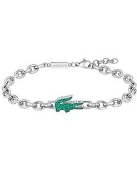 Lacoste - Arthor Crocodile Chain Bracelet - Lyst