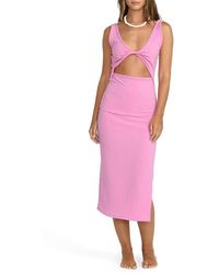 Billabong - Take A Look Convertible Rib Midi Dress - Lyst