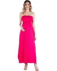 24seven Comfort Apparel - Maternity Sleeveless Empire Waist Maxi Dress - Lyst