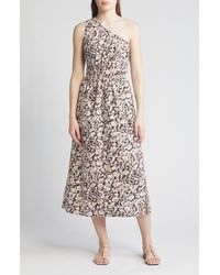 Rails - Selani Floral One-shoulder Midi Dress - Lyst