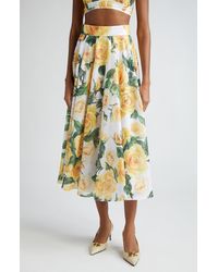 Dolce & Gabbana - Rose Print Sequin A-line Skirt - Lyst