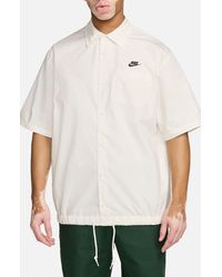 Nike - Club Venice Short Sleeve Drawstring Hem Cotton Button-up Shirt - Lyst
