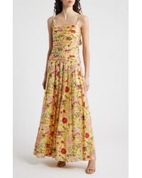 Julia Jordan - Pleated Floral Print Sleeveless Gown - Lyst
