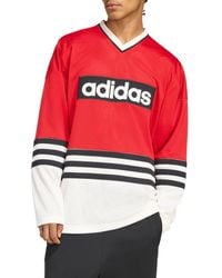 adidas - Oversize Mesh Hockey Jersey - Lyst