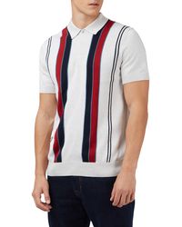Ben Sherman - All-cotton Vertical Stripe Polo Shirt - Lyst