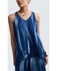Luukaa - Harper Batik-Effect Muslin Top - Lyst