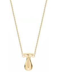 Jane Basch - Puffed Initial Pendant Necklace - Lyst