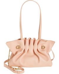 Ferragamo - Small Gancio Piercing Soft Leather Shoulder Bag - Lyst