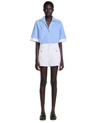 Sandro - High Waist Denim Shorts - Lyst