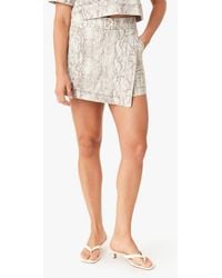 Habitual - Snakeskin Print Denim Skort - Lyst