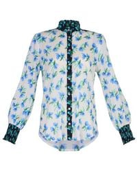 De Loreta - Pascualina Long Sleeve Cotton Button-Up Shirt - Lyst