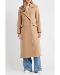 Sam Edelman - Doubled Breasted Wool Blend Military Coat - Lyst