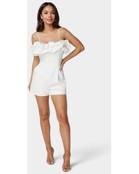 Bebe - Puff Detail Bridal Romper - Lyst