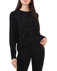 Chaus - Rhinestone Cozy Crewneck Sweater - Lyst