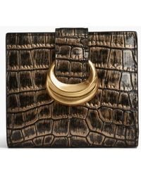 Donna Karan - Valley Stream Metallic Croco Small Wallet - Lyst