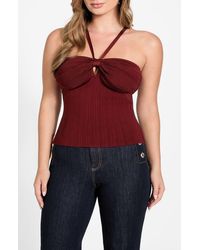 Guess - Sofie Mirage Halter Sweater Tank - Lyst