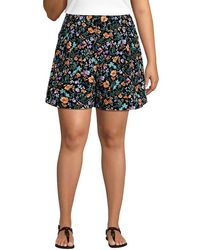 Lands' End - Creaseless High Rise 7 Shorts - Lyst