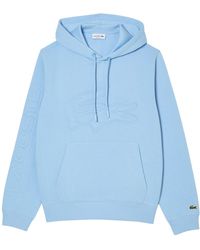 Lacoste - Relaxed Fit Logo Patch Hoodie - Lyst