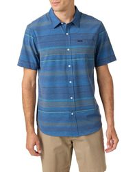 O'neill Sportswear - Trvlr Upf Traverse Stripe Short Sleeve Performance Button-Up Shirt - Lyst