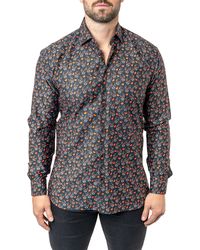 Maceoo - Fibonacci Skull Heart Contemporary Fit Button-up Shirt - Lyst