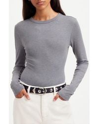 Madewell - Drapey Long Sleeve Rib T-Shirt - Lyst