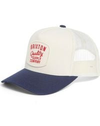 Brixton - Hubal Netplus Embroidered Logo Patch Snapback Trucker Hat - Lyst
