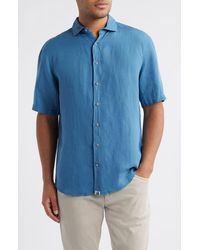 Johnnie-o - Gianna Hangin' Out Short Sleeve Linen & Lyocell Button-Up Shirt - Lyst