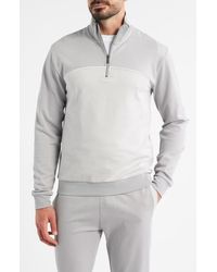 BOSS - Quarter Zip Track Pullover - Lyst