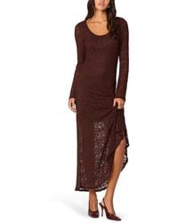 Astr - Long Sleeve Lace A-Line Maxi Dress - Lyst