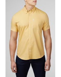 Ben Sherman - Signature Short Sleeve Organic Cotton Button-down Oxford Shirt - Lyst