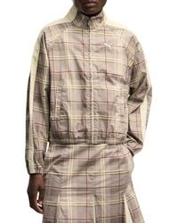 PUMA - T7 Relaxed Tartan Woven Track Jacket - Lyst