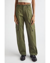 R13 - Pleated Barrel Leg Cargo Pants - Lyst