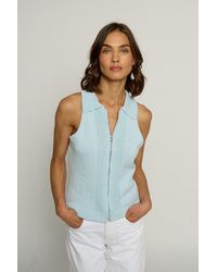 Central Park West - Zip-Up Polo - Lyst